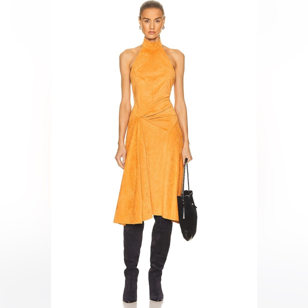 Isabel Marant Suede halter neck Open Back Western dress FR 38 US 4 - 6 $1,490